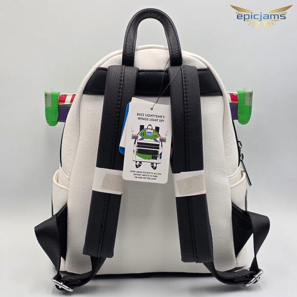 Loungefly Buzz Lightyear Wings Light up Mini Backpack New
